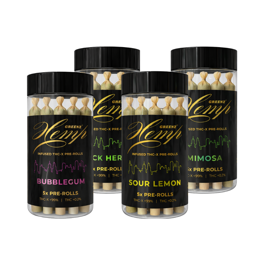 Greenz Hemp Infused THC X Pre Rolls Watermelon 5x Pre Rolls (kopie)
