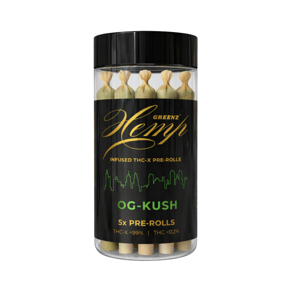 Greenz Hemp Infused THC-X Pre-Rolls OG-Kush 5x Pre-Rolls
