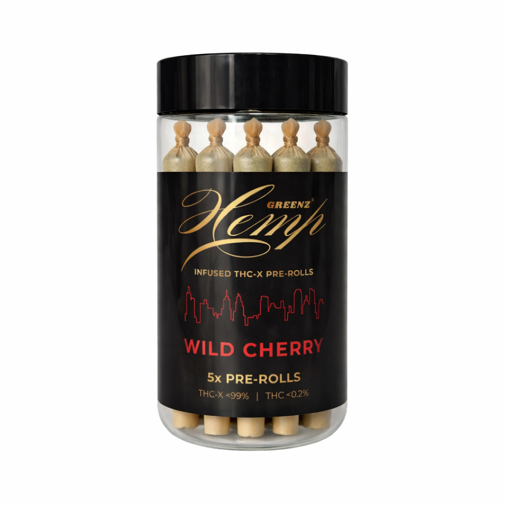 Greenz Hemp Infused THC X Pre Rolls Wild Cherry 5x Pre Rolls
