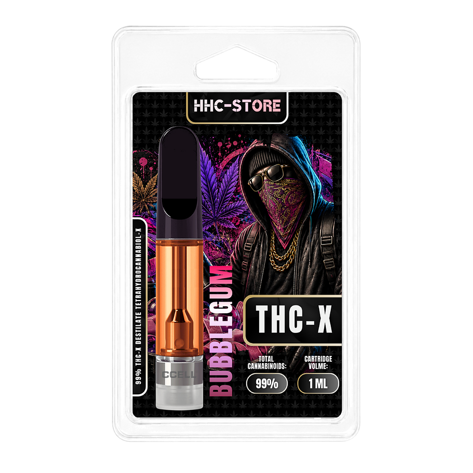 THC-X Cartridge 99% Bubblegum